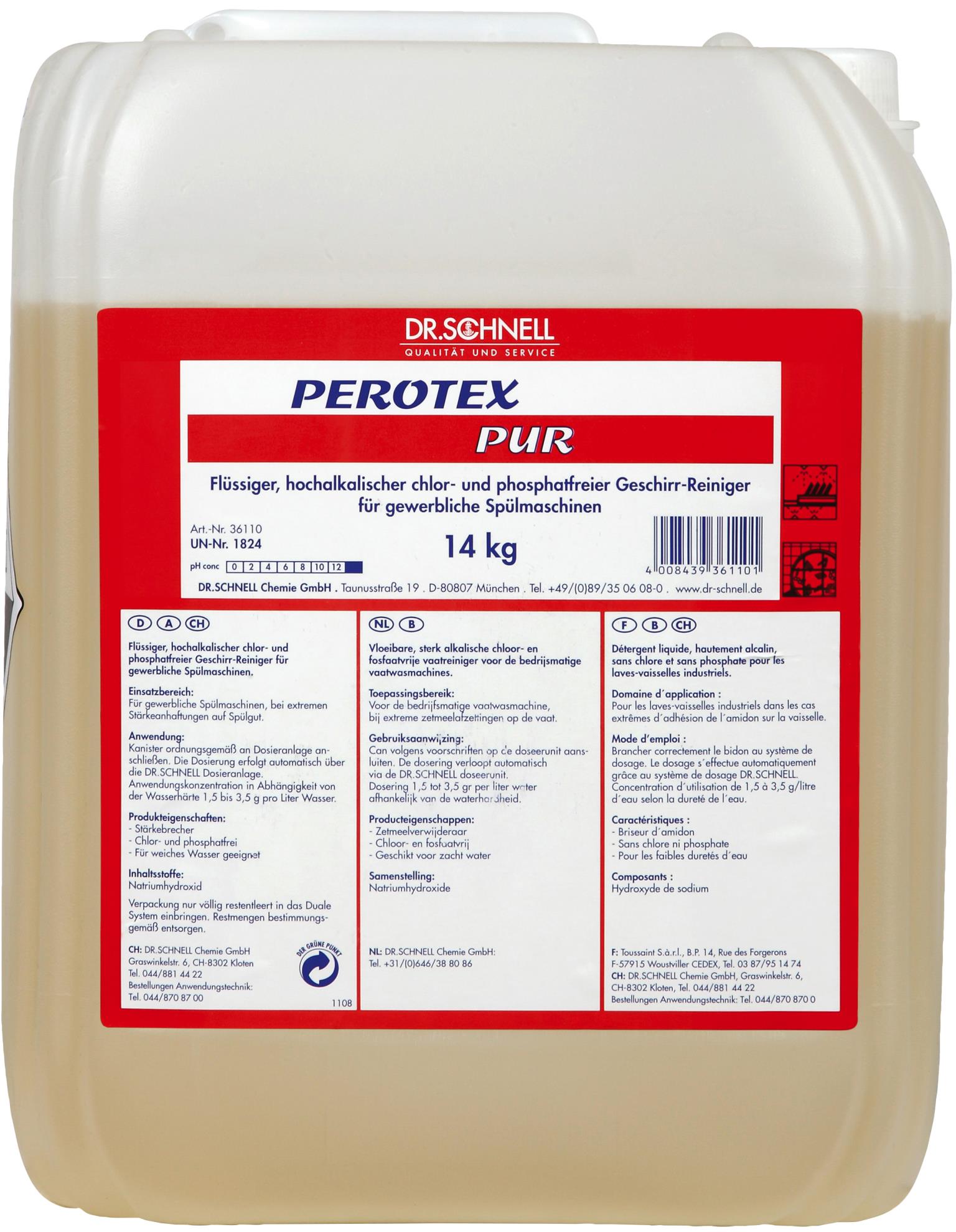 REINIGUNGSMITTEL DR.SCHNELL  PEROTEX Pur, 14 kg Bidon