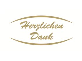 STANDARDETIKETTEN  "Herzlichen Dank", 18x40mm, 1-f. gold - Scheitlin Papier STANDARDETIKETTEN  "Herzlichen Dank", 18x40mm, 1-f. gold