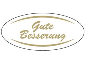 STANDARDETIKETTEN  "Gute Besserung", 18x40mm, 1-f. gold - Scheitlin Papier STANDARDETIKETTEN  "Gute Besserung", 18x40mm, 1-f. gold