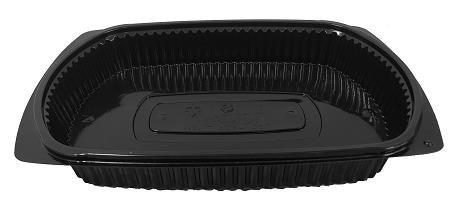 MENUSCHALE 1-TEILIG  PP, schwarz, 258 x 183 x 36 mm, 1200 ml