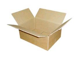 FALTSCHACHTEL 2-WELLIG  578x376x282 mm, braun/braun, Fefco 0201