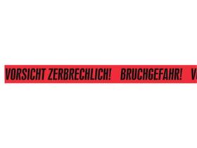 KLEBEBAENDER PVC VORSICHT ZERBRECHLICH  orange, 50 mm x 66 lfm,"Vorsicht zerbr."