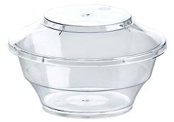 BECHER PRIMULA TRANSPARENT  200 ml, ø 100 mm H: 63 mm, inkl. Deckel