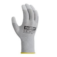 HANDSCHUHE ESD FINGERKUPPENBESCHICHTUNG  Grösse XL, ESD, Beschichtung, grau/weiss