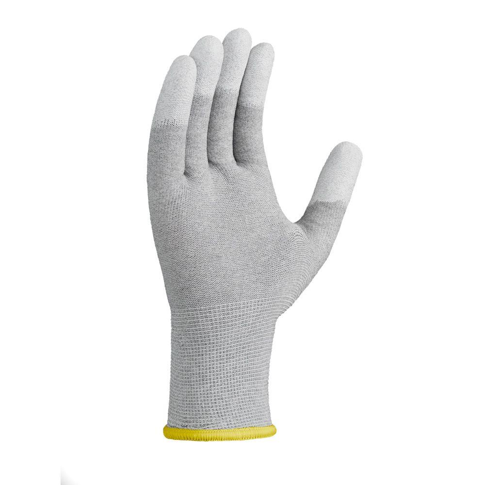 HANDSCHUHE ESD FINGERKUPPENBESCHICHTUNG  Grösse XL, ESD, Beschichtung, grau/weiss
