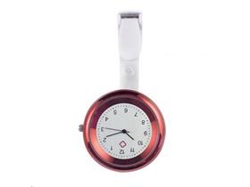 SCHWESTERNUHR MIT CLIP  Schwesternuhr mit Clip, rot