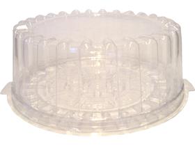 KUCHEN- UND TORTENPLATTE  rund &Oslash; 220 mm - H&ouml;he 15 mm, transparent
