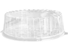 KUCHEN- UND TORTENPLATTE HAUBE  rund &Oslash; 260 mm - H&ouml;he 80 mm, transparent