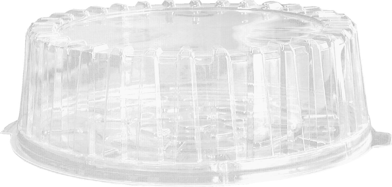 KUCHEN- UND TORTENPLATTE HAUBE  rund &Oslash; 260 mm - H&ouml;he 80 mm, transparent