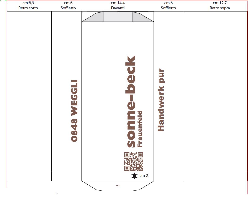 SEITENFALTENBEUTEL  "Sonne-Beck", KF2, 40 gm2, 1-farbig