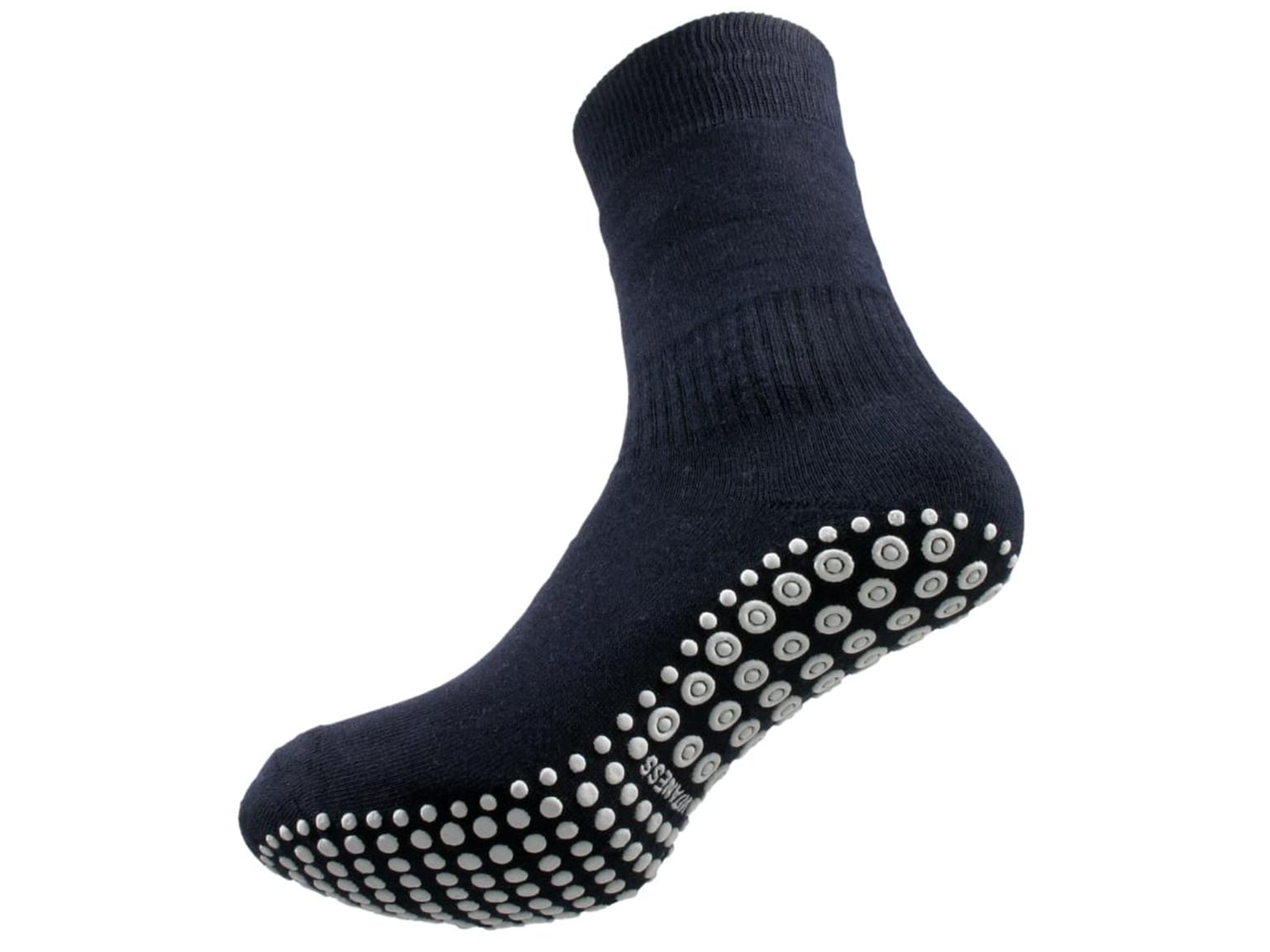 ANTIRUTSCH-SOCKEN  Grösse 43-46, hellgrau, Baumwolle