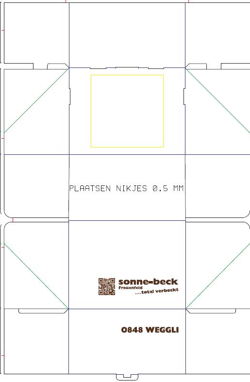 PATISSERIESCHACHTEL  "Sonne-beck", 14 x 10 x 9 cm, 1-farbig