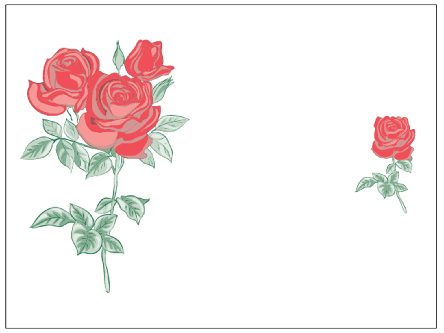 TISCHSET  "Rose", 30 x 40 cm, 3-farbig