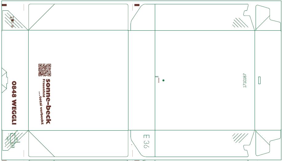 TORTENSCHACHTEL  "Sonne-beck", 20 x 20 x 5 cm, 1-farbig