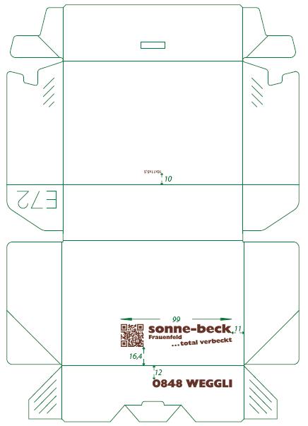 CANAPESCHACHTEL  "Sonne-beck", 16 x 11 x 5 cm, 1-farbig