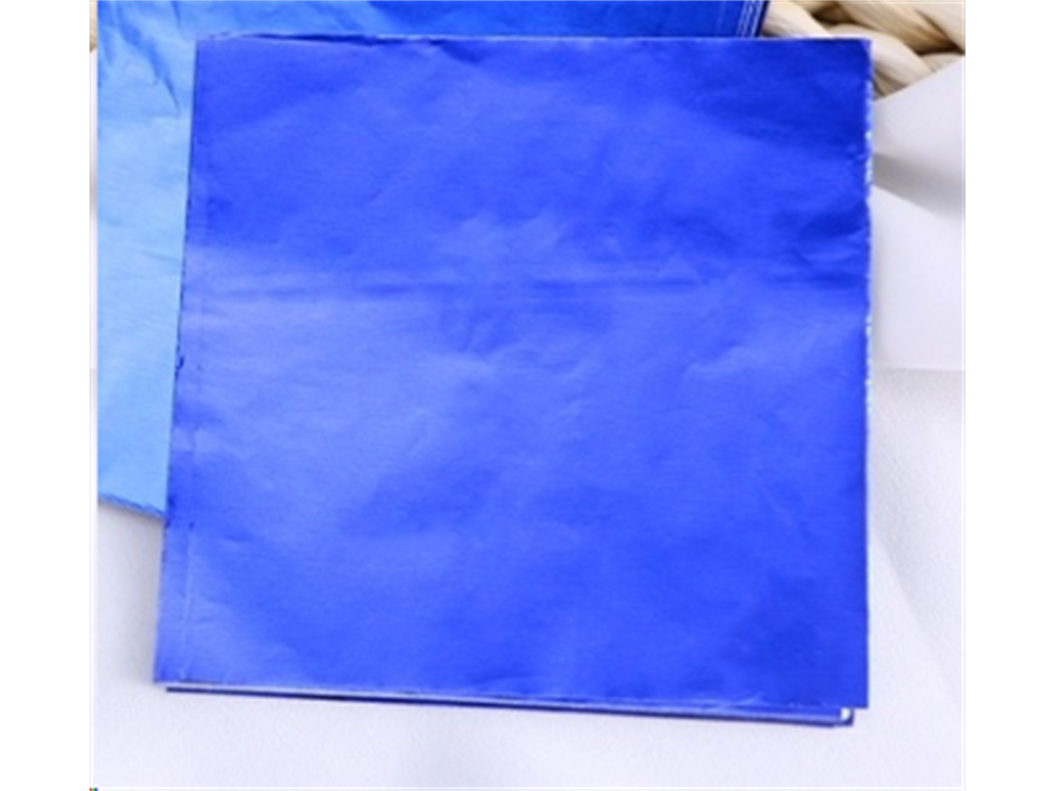 ALUMINIUMFOLIE  15 my, silber/blau, 120 x 80 mm
