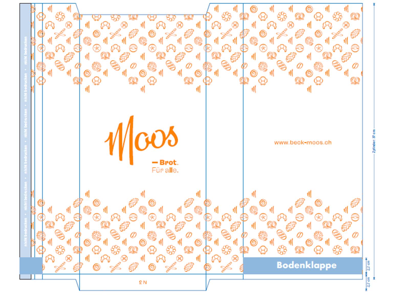 SEITENFALTENBEUTEL  "Moos", K3, 40 gm2, 1-farbig