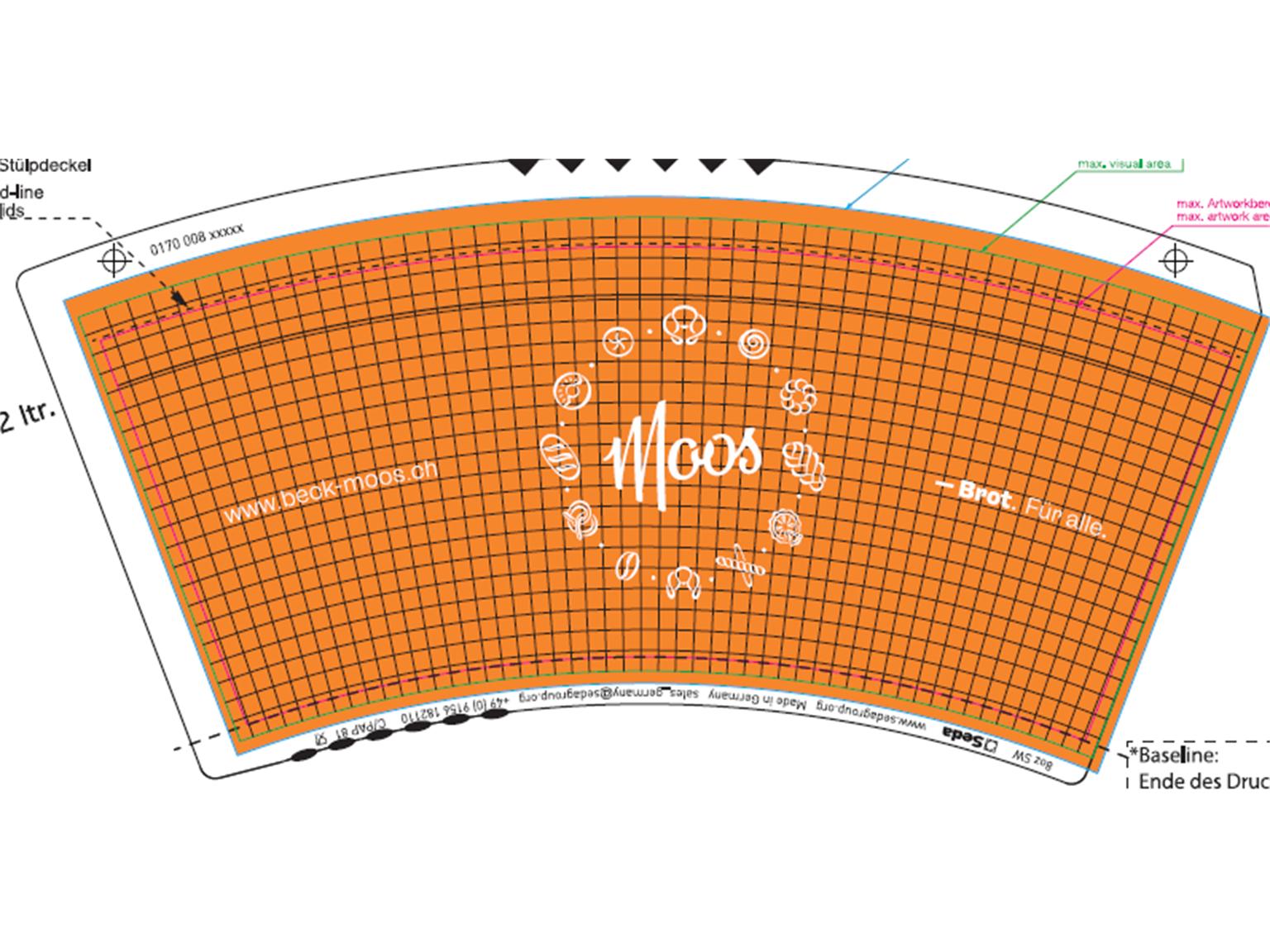 KAFFEEBECHER  "Moos", 3 dl, doppelwandig, 1-farbig