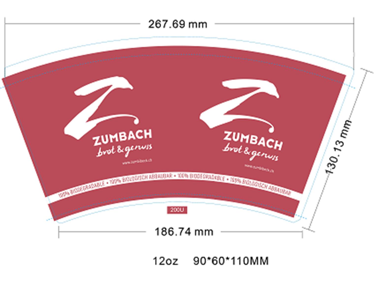 KAFFEEBECHER WEISS PLA  "Zumbach" 3 dl, 1-farbig