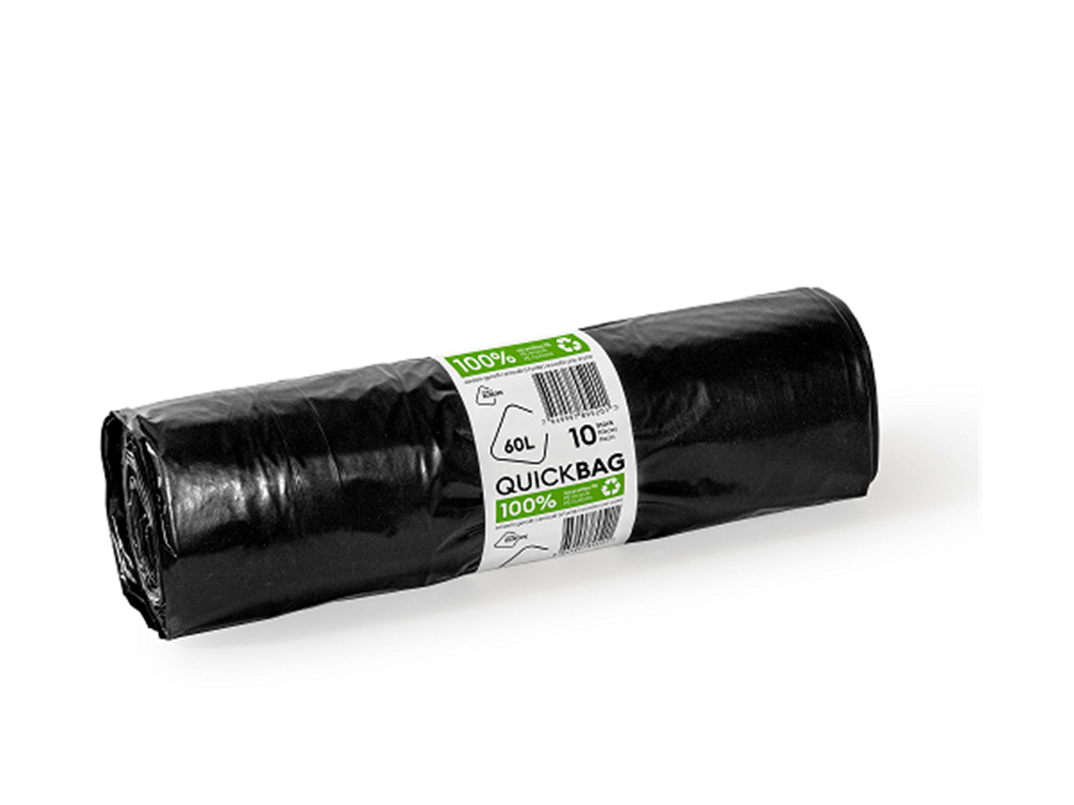 ABFALLSAECKE QUICK-BAG Recycling  60Lt. 575 x 860 + 50 mm schwarz  Zugband
