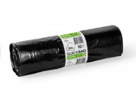 ABFALLSAECKE QUICK-BAG Recycling  110Lt. 720 x 1000+50 mm schwarz, Zugban