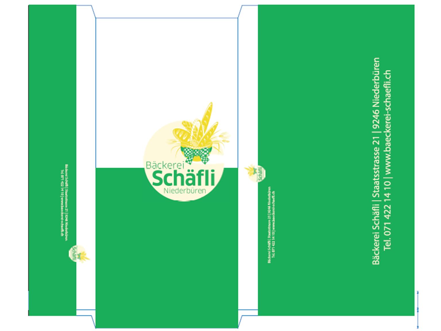 SEITENFALTENBEUTEL  "Schäfli", KF3, 40 gm2, 3-farbig