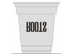 TRINKBECHER  "Even-Roots", PET, 400 ml, 1-farbig