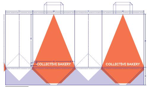 PAPIERTRAGETASCHEN  "Collect. Bakery", 26 + 17 x 33 cm, 1-f.