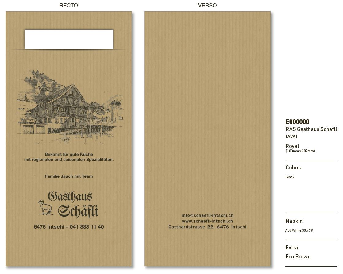 BESTECKTASCHE TISSUE  "Schäfli", 10 x 20.2 cm, 1-farbig