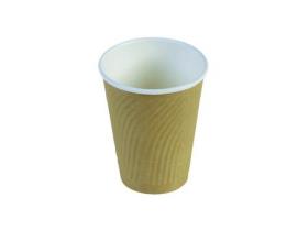 KAFFEEBECHER RIFFEL  4 dl, braun, 2-wandig, geriffelt