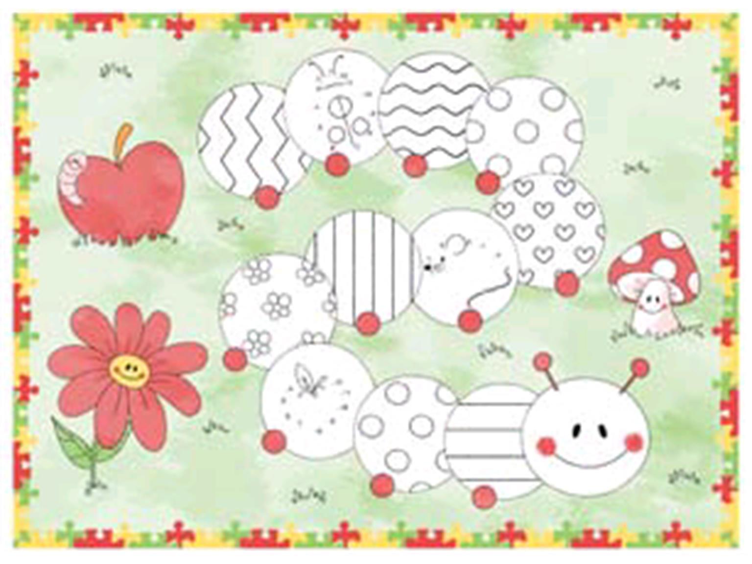 TISCHSET AIRLAID  "KLEINE RAUPE", 40 x 30 cm,